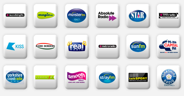 a selection of north east radio stations